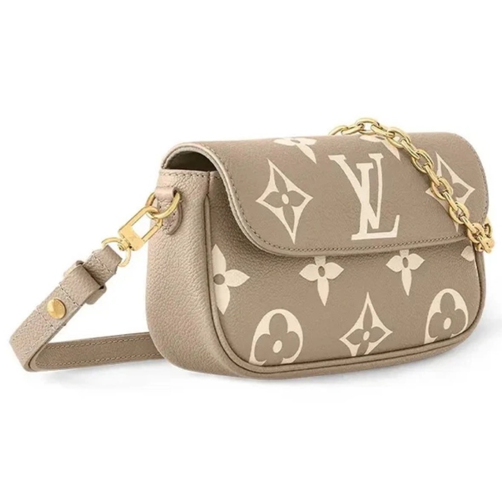 New LOUIS VUITTON IVY Shoulder Bag Crossbody Empreinte Dove Cream - Picture 2 of 10
